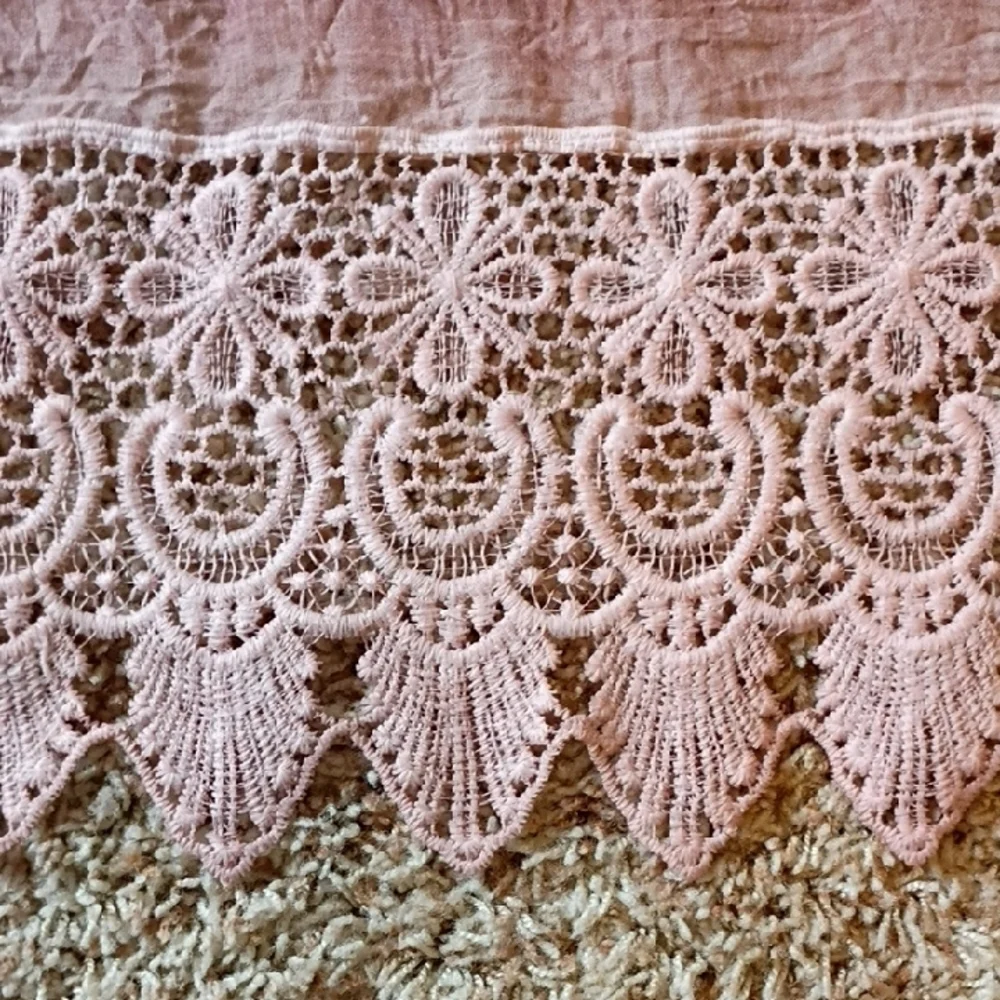 Light Pink Lace-Trim Scarf Wrap - Women's Accessories